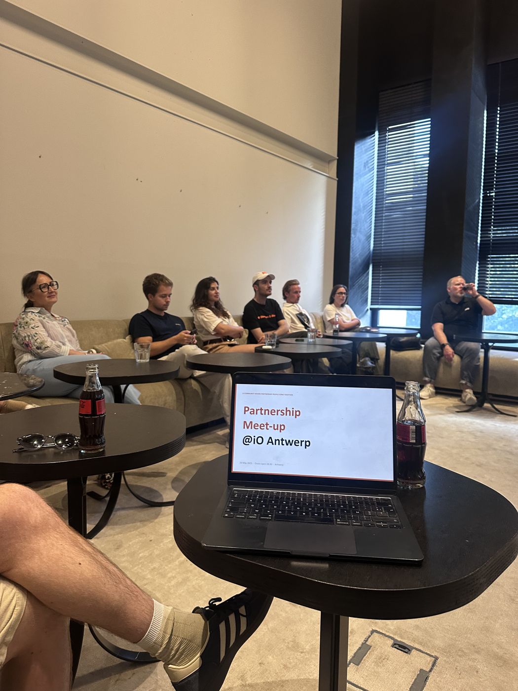 Attendees listening during the meet-up at iO Antwerp