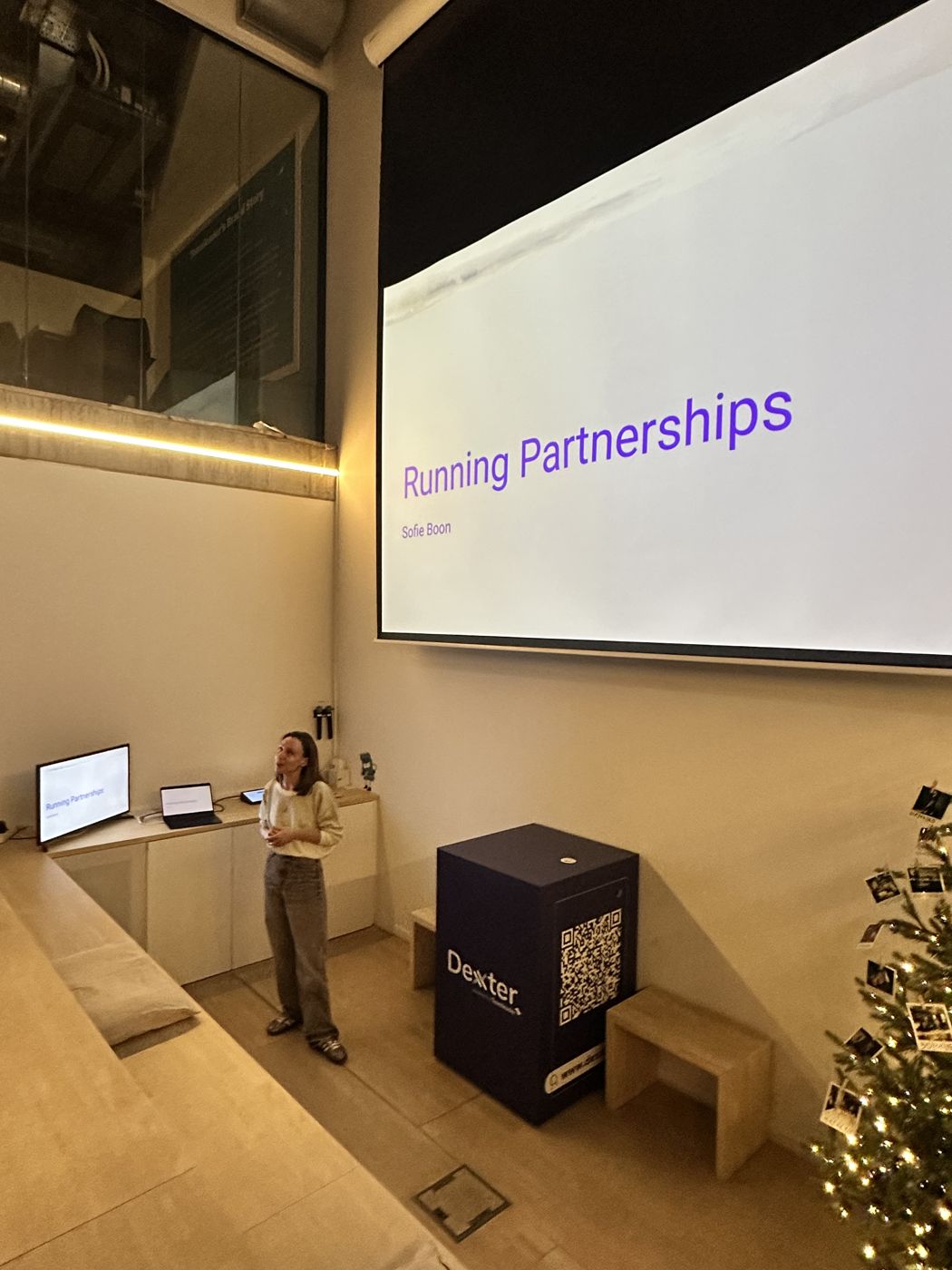 Sofie Boon presenting Running Partnerships at Teamleader