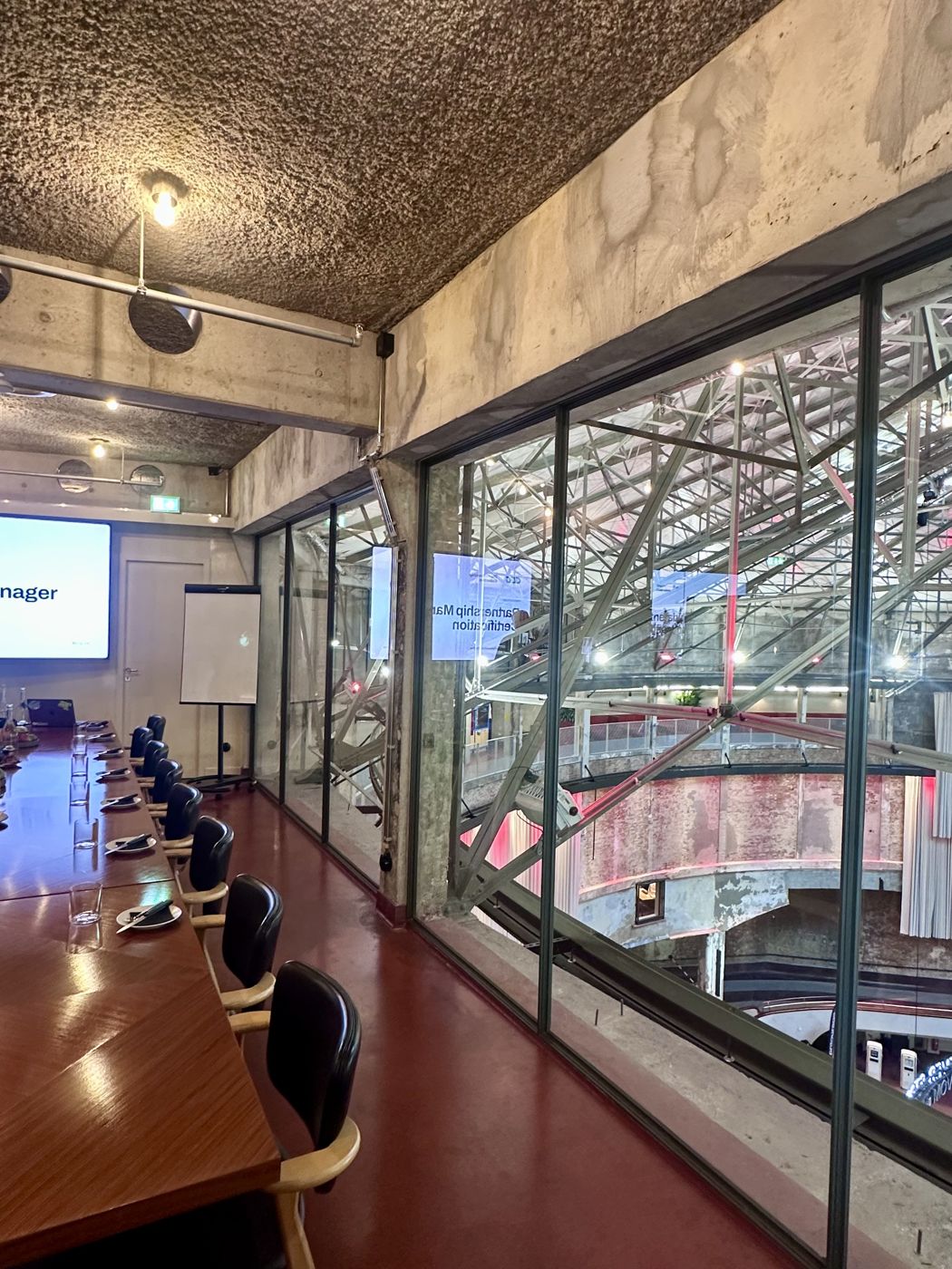 The training room at Tribune overlooking the Wintercircus